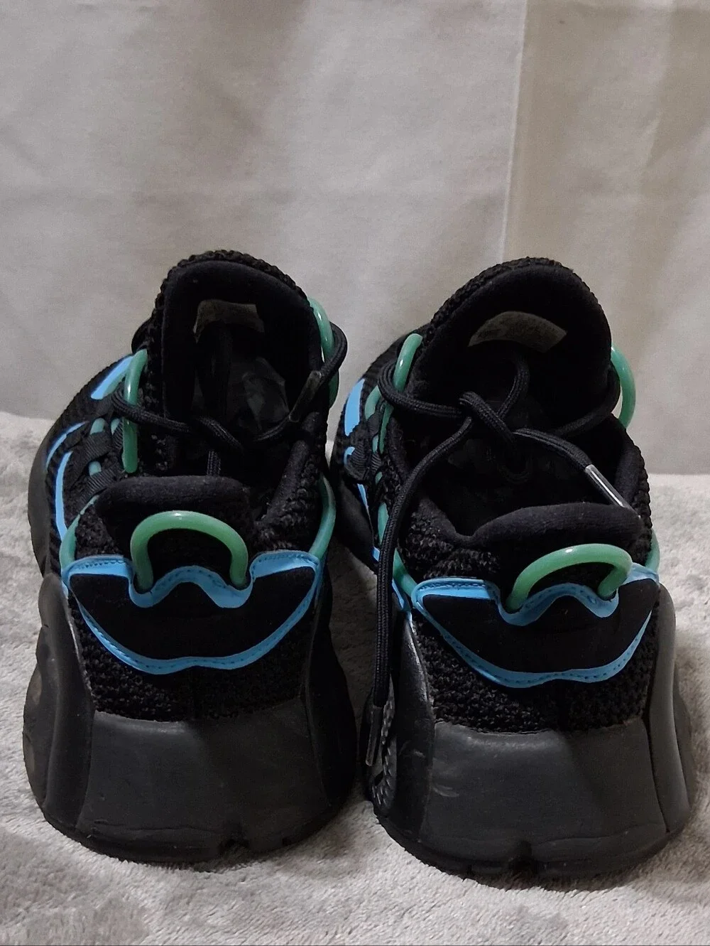 Adidas Lxcon Mens Running Shoes FV3587 Black Cyan Blue Men Size 9